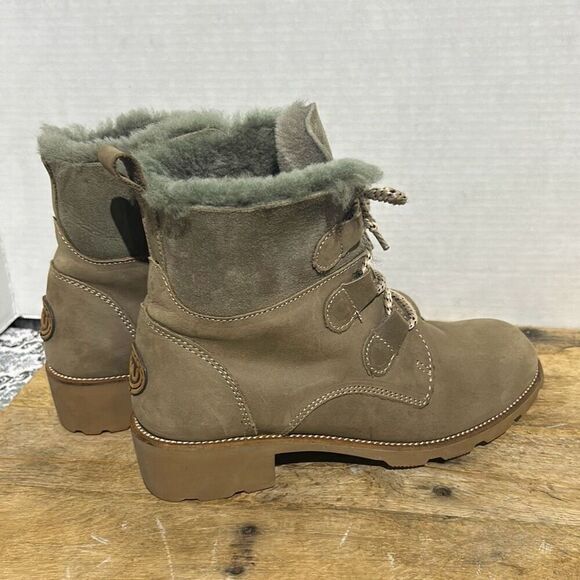 Emu‎ Australia Preston charcoal lug boots ankle lace up boots warm cozy - Picture 4 of 10